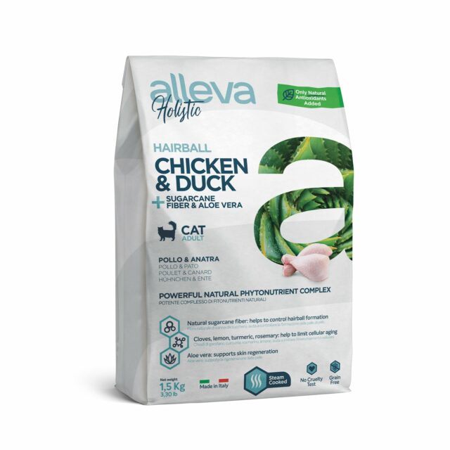ALLEVA HOLISTIC Croquette Hairball Poulet and Canard Chat Adulte