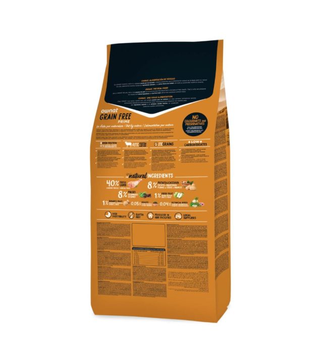 Ownat Croquettes Premium sans Céréales Chien Adult Agneau 12kg – Image 2