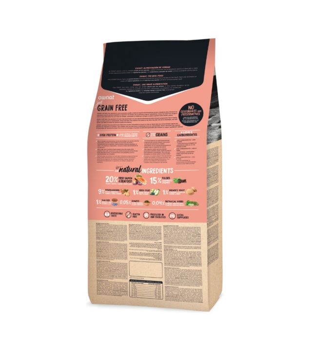 Ownat Croquettes Just Grain Free Salmon & Seafood 14kg – Image 2