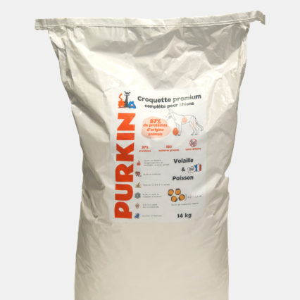 PURKIN Croquettes ultra premium Sans céréales Chien Moyen/Maxi  Poulet 14Kg, Made in France. Alimentation saine,savoureuse et équilibrée, Protéines de qualité.